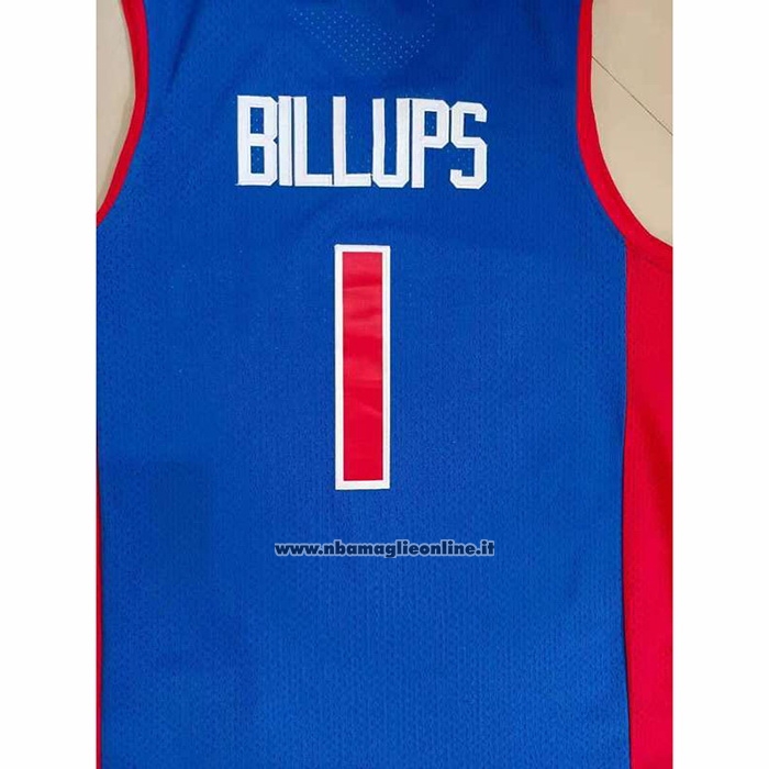 Maglia Detroit Pistons Chauncey Billups #1 Mitchell & Ness 2003-04 Blu